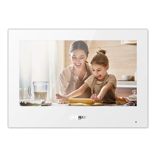 [VTH5321GW-W] Monitor Android Interior 7" de Superficie para Videoportero IP WiFi Pantalla Táctil PoE SD 8E/1S Alarma Blanco