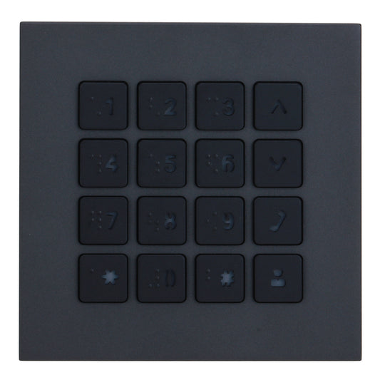 [VTO4202FB-MK] Estación Exterior Modular para Videoportero IP con Teclado para Series VTO4202FB-X. Color Negro